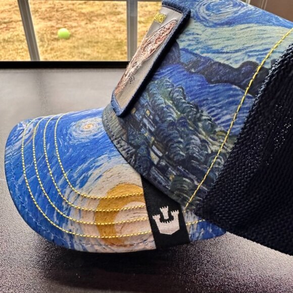 Goorin Bros Animal Farm Trucker Baseball Snapback Hat Cap All Ears Ergo Cat Blue - Picture 13 of 14